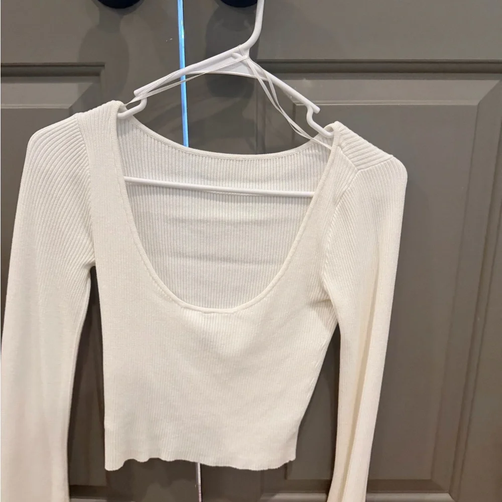 Divided Cream Ribbed Knit Top - Picture 2 of 3